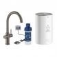 Grohe Red II Duo kkkenbatteri m/3L vandvarmer og C-tud - Brstet hard graphite