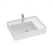 Dansani Luna Azym 61 asymmetrisk hndvask t/mbel - Venstre - 1 hanehul