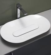 Hafa Edge 70 oval fritstende bowlevask - Uden overlb