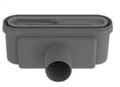 Unidrain udløbshus 50 mm vandret udløb m/vandlås