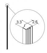 Dansani Match Anslagsliste til model A,B,C - Smal - Mat sort Dansani Match Anslagsliste til model A,B,C - Smal - Mat sort