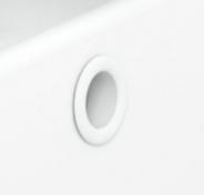 Dansani overløbsroset til porcelænsvask - Hvid mat