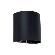 Lutec Architectural Gemini Beams afrundet udendrslampe til vg - Mat sort