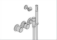 Vola 5171RT9 bruserbatteri med termostat - Krom