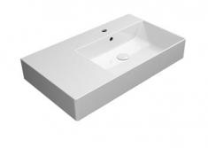 GSI Kube X 80 asymmetrisk håndvask t/væg - ExtraGlaze