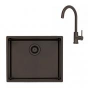 Lavabo Kubus 500 Soft kkkenvask m/kkkenarmatur - Dark bronze