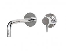 QTOO d line komplet håndvaskarmatur til indbygning - 190 mm - Poleret stål