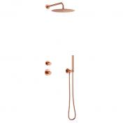 Damixa Iris DS 1 brusesystem til indbygning - Brstet kobber