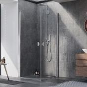 Str�mberg Noma 120 bruseniche - 80x80 cm - Klar glas/krom