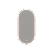 Dansani Hoop spejl m/lys og lysstyring 109 x 54 - Sort ramme