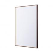 Casse Siena firkantet spejl m/LED lys - 60x80 cm - Mat bronze