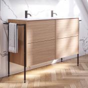 Dansani Luna Classic 120 mbelst m/Angular vask og skuffer - Lys eg, lameller