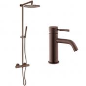 Casse Crystal Cut komplet pakke til badevrelset - Mat bronze