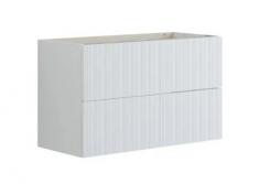 Dansani Luna vaskeskab 80x64 m/skuffer - Hvid mat/riflet