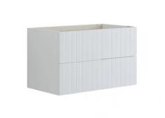 Dansani Luna vaskeskab 80x40 m/skuffer - Hvid mat/riflet