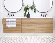 Dansani Luna Urban 220 mbelst m/Angular vask og skuffer - Hj - Varm eg