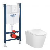 Pressalit Trend væghængt toilet m/Style D2 sæde, cisterne og betjening i hvid