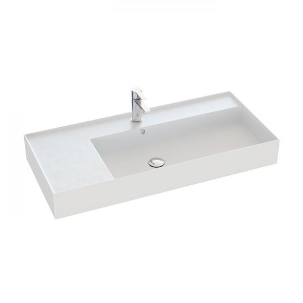 Dansani Luna Azym 101 asymmetrisk håndvask t/møbel - Højre - 1 hanehul