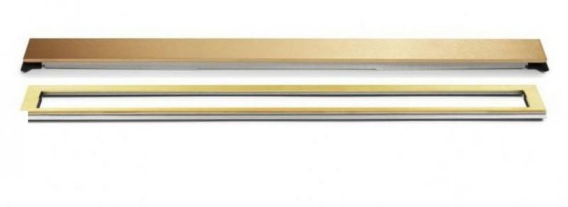 Unidrain afløb 300 mm/12 mm ramme - Børstet messing Unidrain afløb 300 mm/12 mm ramme - Børstet messing