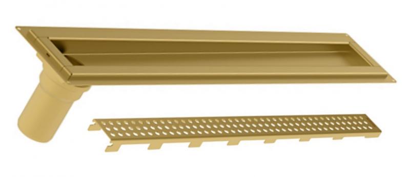 Blucher Waterline 1000 mm afløb m/Vienna Line rist - Børstet messing Blucher Waterline 1000 mm afløb m/Vienna Line rist - Børstet messing