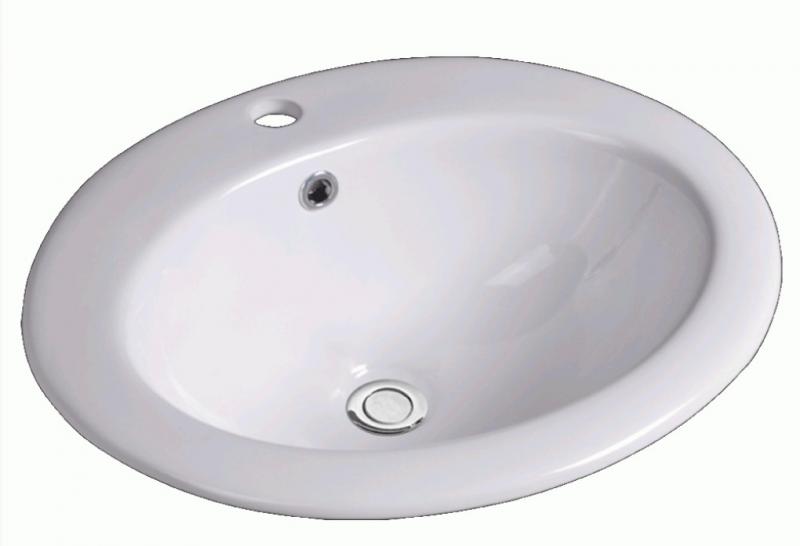 Lavabo Gino porcelænsvask t/nedfældning - Hvid Lavabo Gino porcelænsvask t/nedfældning - Hvid