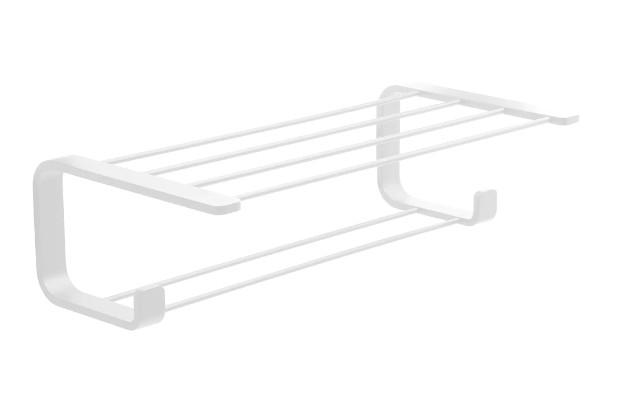 Hefe Outline håndklædehylde og holder - Mat hvid Hefe Outline håndklædehylde og holder - Mat hvid