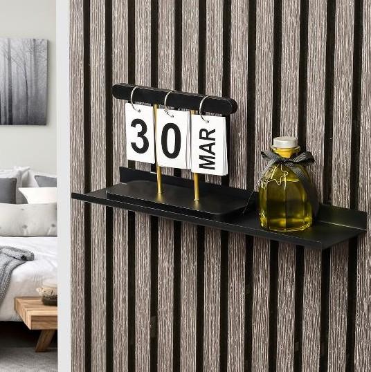 Sort hylde til akustikpanel - 40 cm - Vandret/lodret Sort hylde til akustikpanel - 40 cm - Vandret/lodret