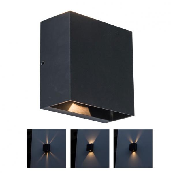 Lutec Architectural Gemini Beams udendørslampe til væg - Mat sort Lutec Architectural Gemini Beams udendørslampe til væg - Mat sort