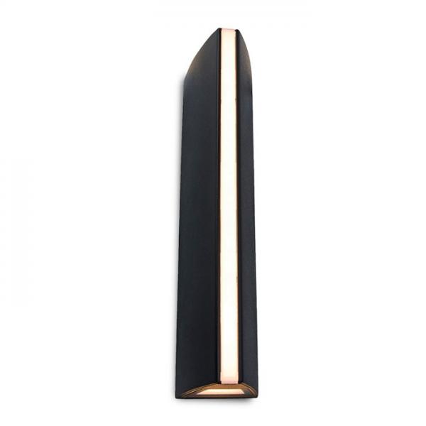 Lutec Architectural Leo udendørslampe til væg - Mat sort