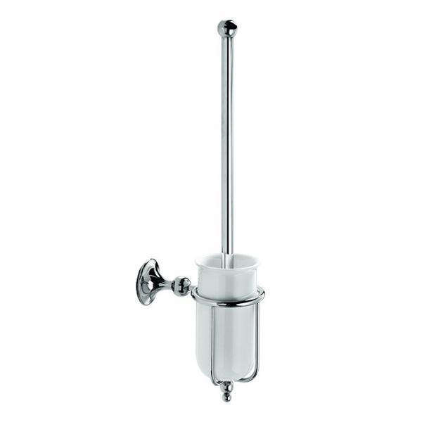 Cassøe Classic toiletbørste t/væg - Krom/porcelæn