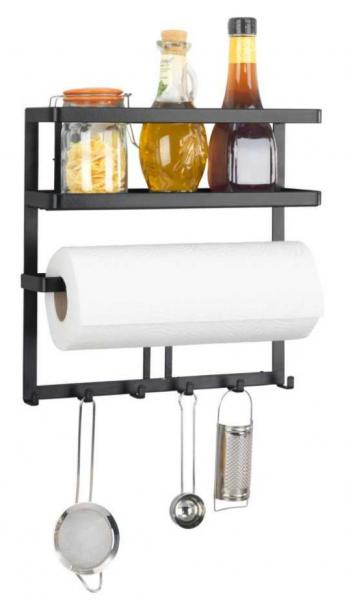 Wenko Gala multifunktionel køkkenhylde t/væg - Sort Wenko Gala multifunktionel køkkenhylde t/væg - Sort