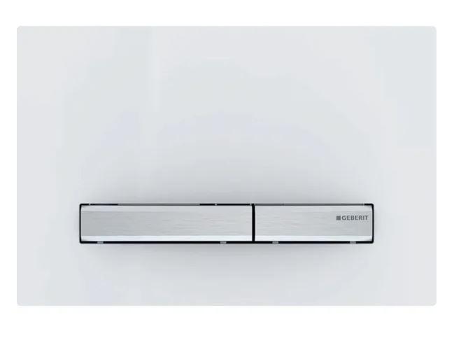 Geberit Sigma 50 Square betjeningsplade - Hvid/Krom Geberit Sigma 50 Square betjeningsplade - Hvid/Krom