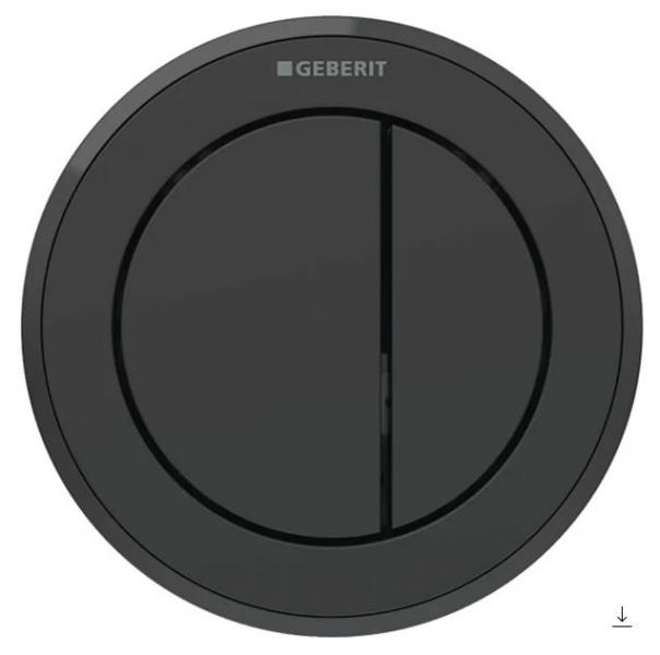 Geberit Omega10 Remote trykknap til pladevæg easy-to-clean-belagt - Mat sort/sort Geberit Omega10 Remote trykknap til pladevæg easy-to-clean-belagt - Mat sort/sort