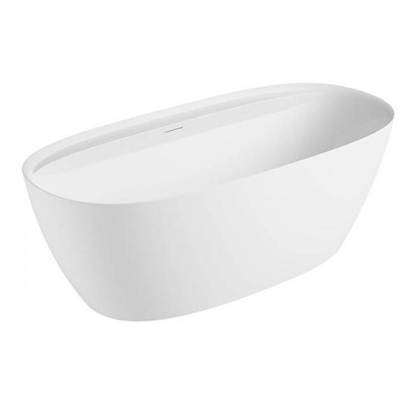 Kriss Style fritst&aring;ende badekar - Mat hvid