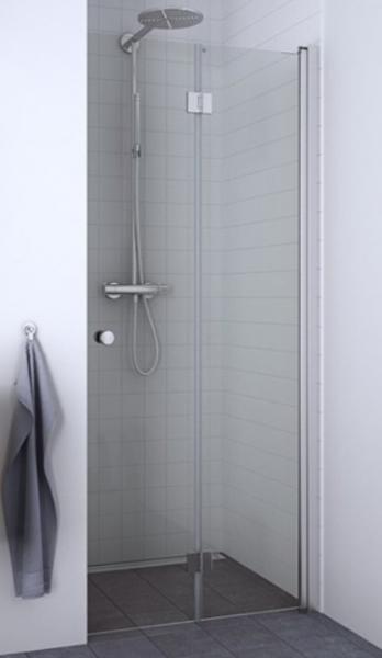 Dansani Match B81 foldedør - Klar glas/matkrom Dansani Match B81 foldedør - Klar glas/matkrom