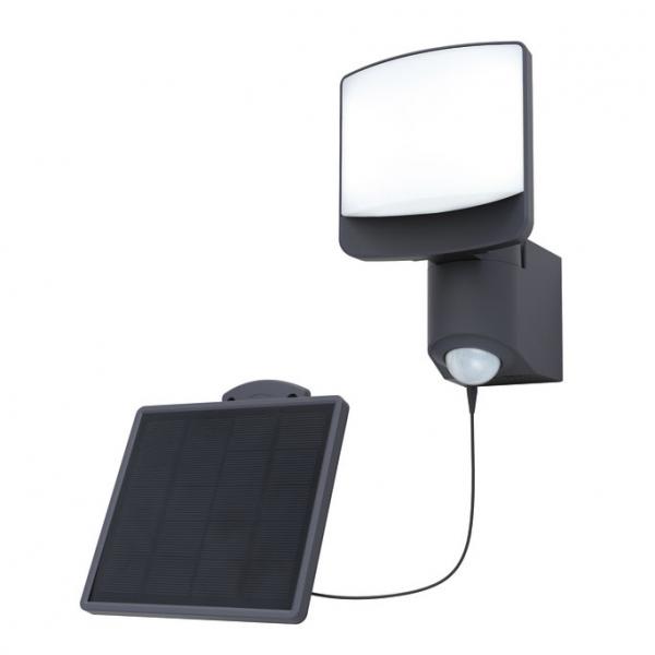 Lutec Solar Sunshine udendørslampe m/PIR-sensor og solceller - Lille - Mørk grå