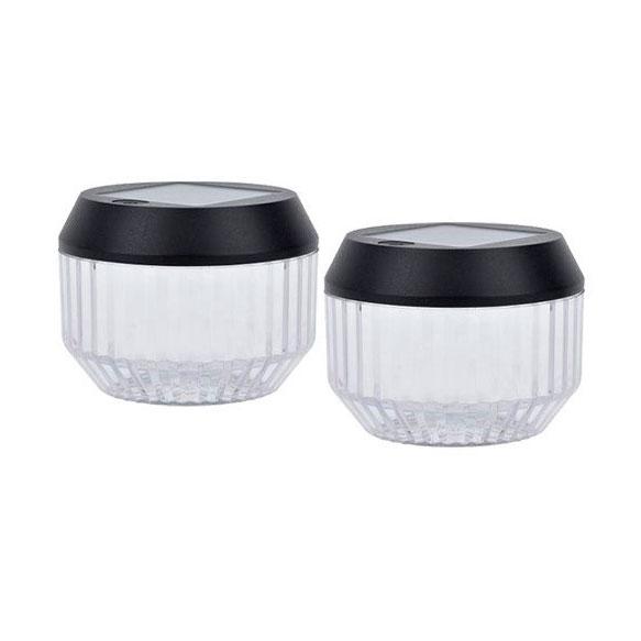 Lutec Solar Diva bordlampe m/solceller - Sæt af 2 - Sort