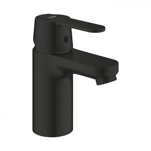 Grohe Get S håndvaskarmatur Eco m/Koldstart og push-open bundventil - Mat sort Grohe Get S håndvaskarmatur Eco m/Koldstart og push-open bundventil - Mat sort