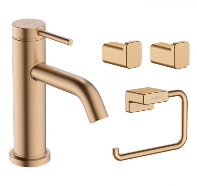 hansgrohe Tecturis S vandhane m/CoolStart, bundventil og tilbehør - Børstet bronze hansgrohe Tecturis S vandhane m/CoolStart, bundventil og tilbehør - Børstet bronze