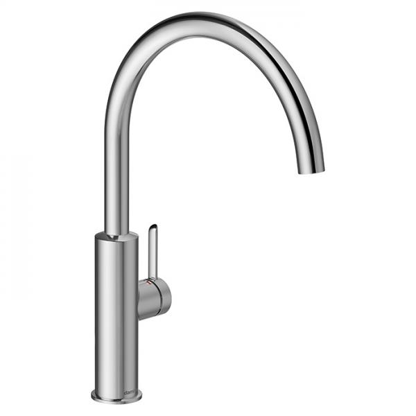 Damixa Iris køkkenarmatur m/C-tud, koldstart og svingtud - Krom