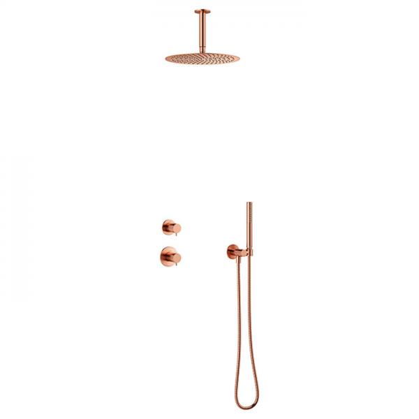 Damixa Iris DS 2 brusesystem til indbygning - Loft - Børstet kobber Damixa Iris DS 2 brusesystem til indbygning - Loft - Børstet kobber