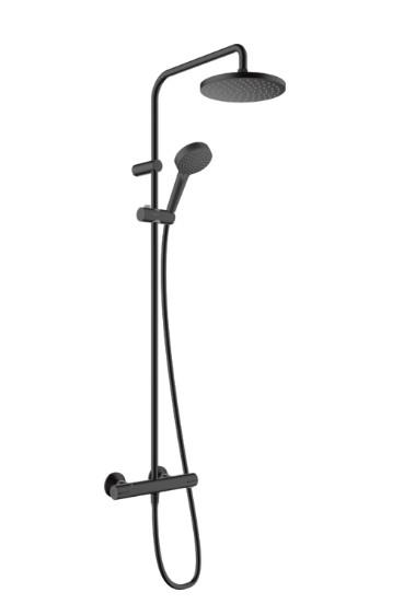 hansgrohe Vernis Blend EcoSmart showerpipe Ø200 - Mat sort