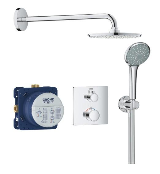 Grohe Cosmopolitan Rainshower 210 komplet brusesystem til indbygning Grohe Cosmopolitan Rainshower 210 komplet brusesystem til indbygning