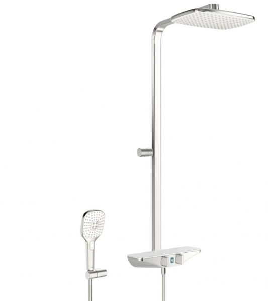 Oras Esteta Wellfit komplet brusesystem - Krom/hvid Oras Esteta Wellfit komplet brusesystem - Krom/hvid