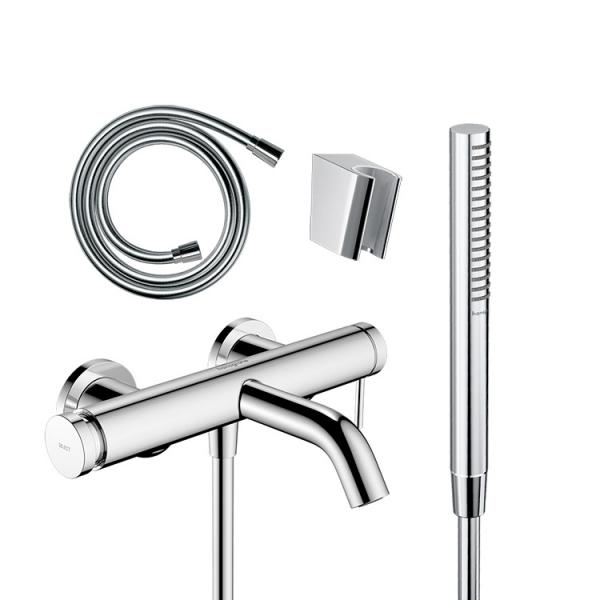 hansgrohe Tecturis komplet badekararmatur m/Eco slim håndbruser - Krom
