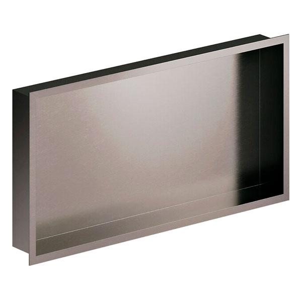 Damixa Zen badeværelseshylde til indbygning - Rektangulær - Børstet grafitgrå Damixa Zen badeværelseshylde til indbygning - Rektangulær - Børstet grafitgrå