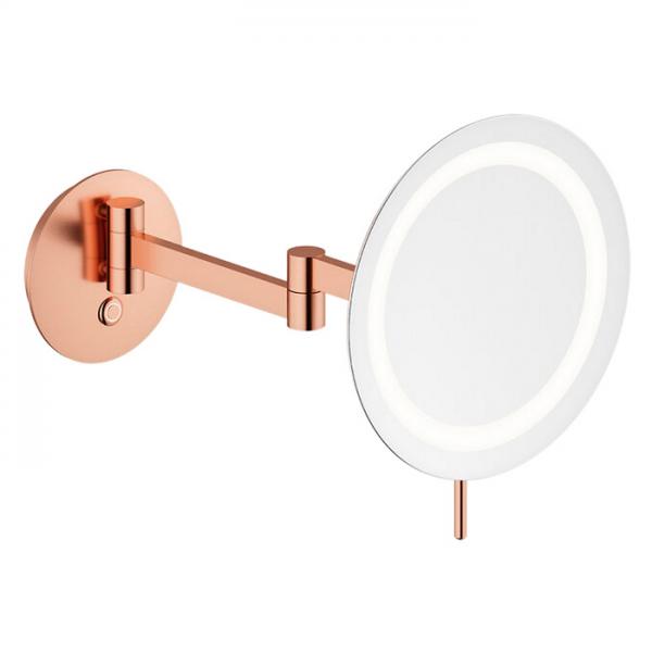 Damixa Zen make-up spejl m/lys og 5x forstørrelse - Børstet kobber Damixa Zen make-up spejl m/lys og 5x forstørrelse - Børstet kobber