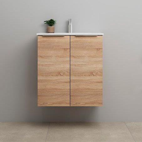 Sanibell Online 60 komplet mini badeværelsesmøbel - Bardolino eg Sanibell Online 60 komplet mini badeværelsesmøbel - Bardolino eg