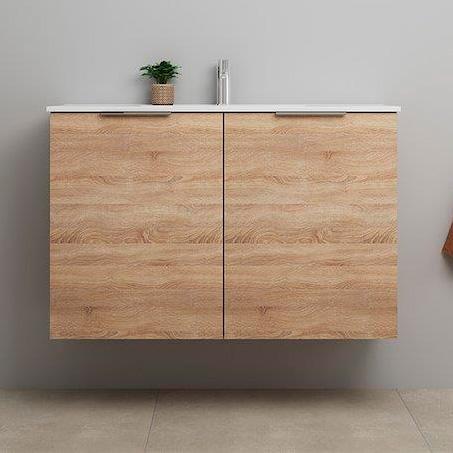 Sanibell Online 100 komplet mini badeværelsesmøbel - Bardolino eg Sanibell Online 100 komplet mini badeværelsesmøbel - Bardolino eg