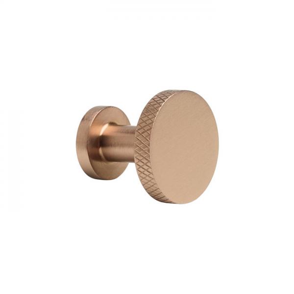 Cassøe Crystal Cut knopgreb eller krog - Børstet kobber